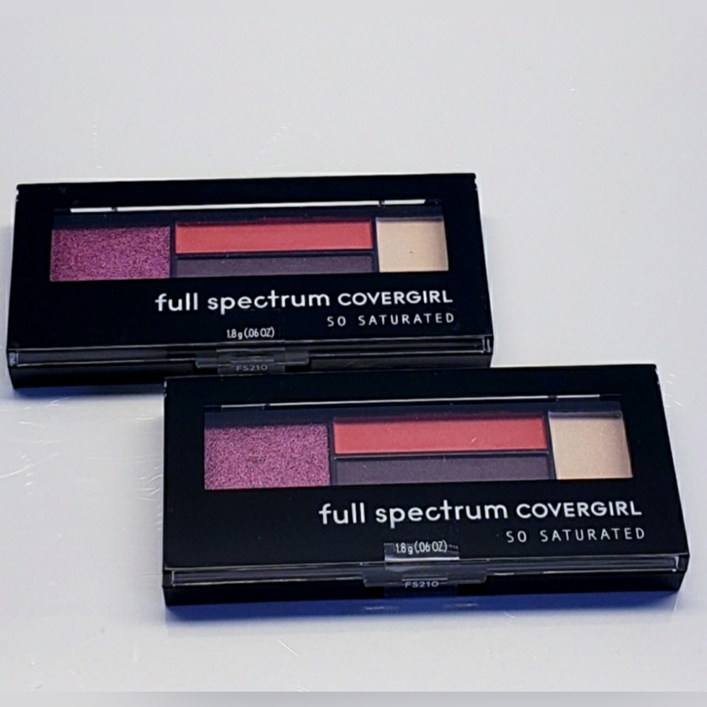 COVERGIRL So Saturated Quad Palette, FS210 With It, 0.06 oz,4 Shades (2 pack)